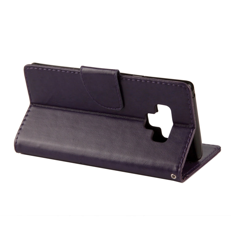 Embossed Butterfly Pattern Horizontal Flip Leather Case with Card Slot & Holder & Wallet & Lanyard For Galaxy Note9