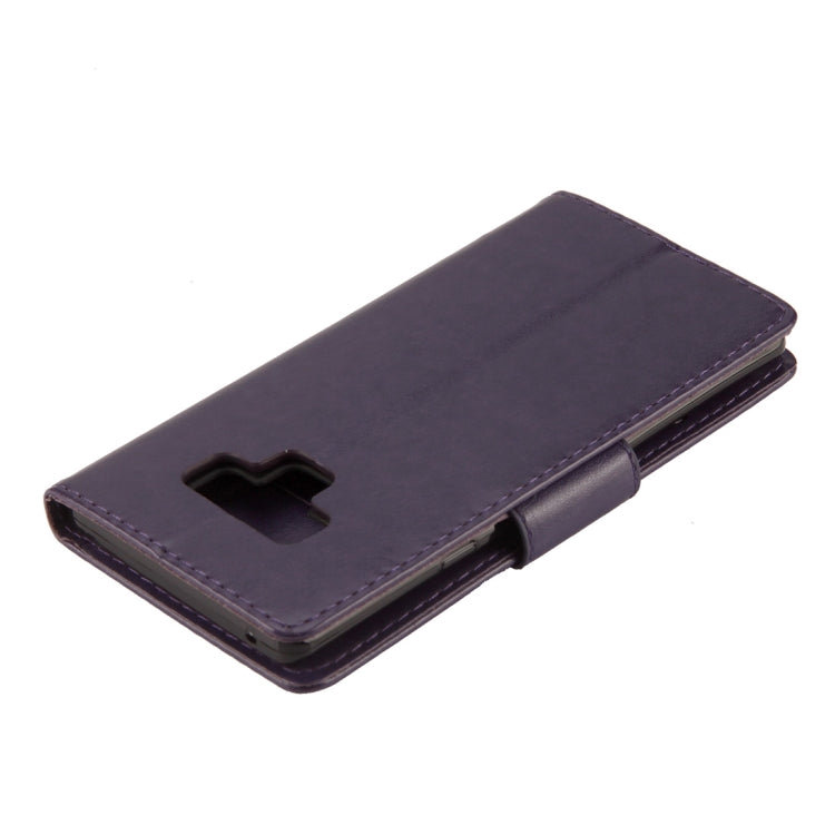 Embossed Butterfly Pattern Horizontal Flip Leather Case with Card Slot & Holder & Wallet & Lanyard For Galaxy Note9