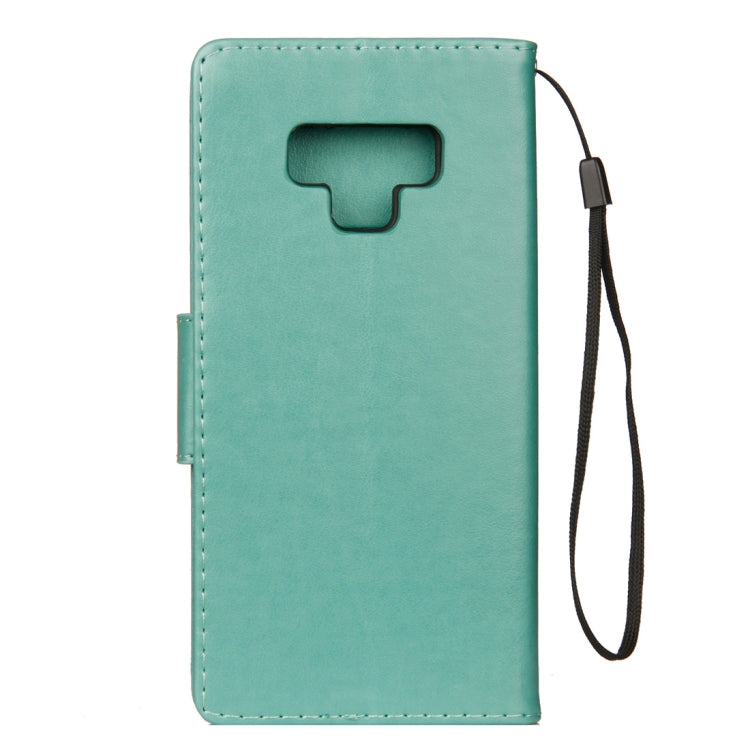 Embossed Butterfly Pattern Horizontal Flip Leather Case with Card Slot & Holder & Wallet & Lanyard For Galaxy Note9