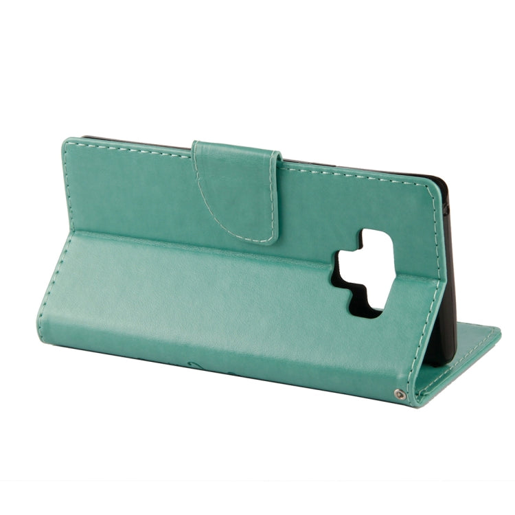 Embossed Butterfly Pattern Horizontal Flip Leather Case with Card Slot & Holder & Wallet & Lanyard For Galaxy Note9