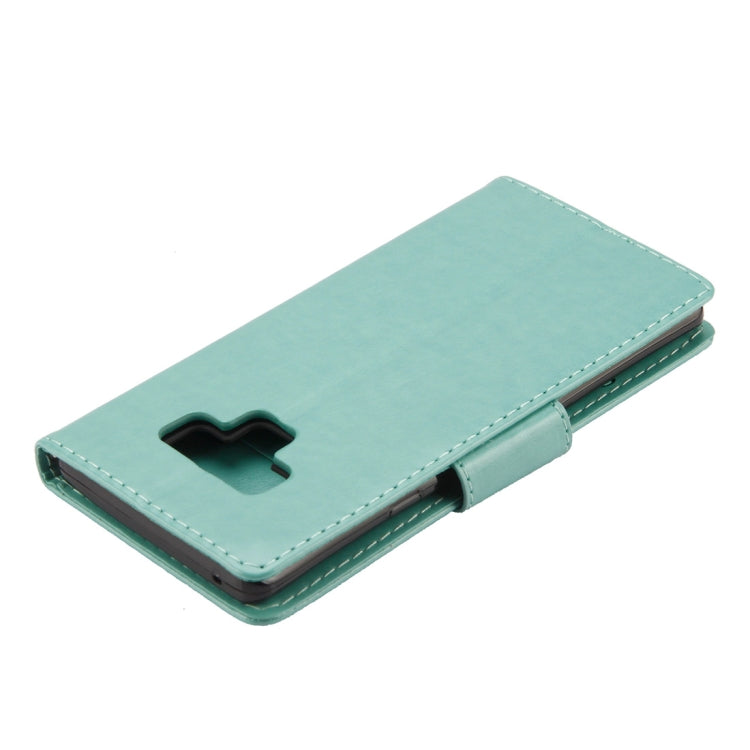 Embossed Butterfly Pattern Horizontal Flip Leather Case with Card Slot & Holder & Wallet & Lanyard For Galaxy Note9