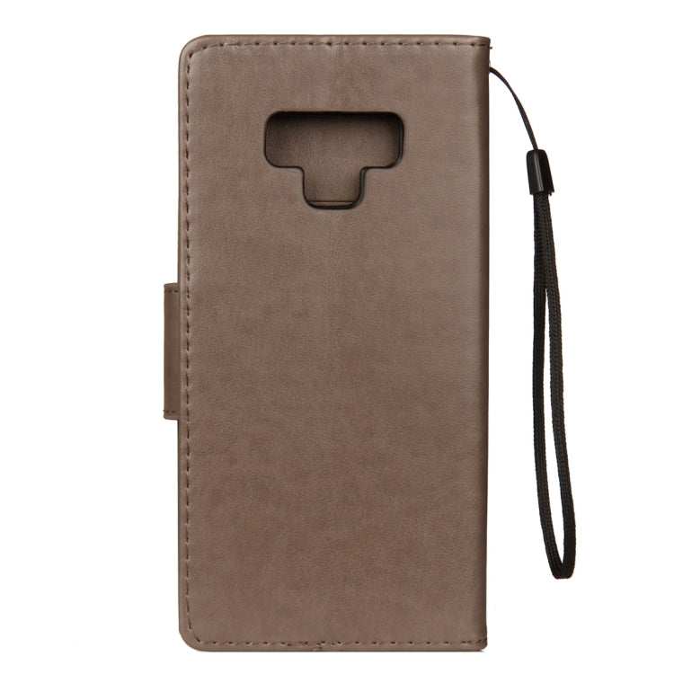 Embossed Butterfly Pattern Horizontal Flip Leather Case with Card Slot & Holder & Wallet & Lanyard For Galaxy Note9