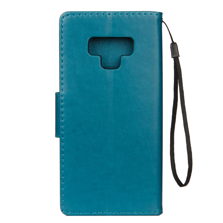 Embossed Butterfly Pattern Horizontal Flip Leather Case with Card Slot & Holder & Wallet & Lanyard For Galaxy Note9