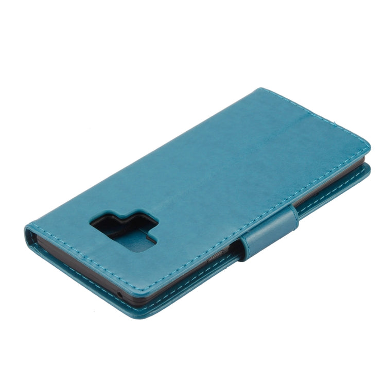 Embossed Butterfly Pattern Horizontal Flip Leather Case with Card Slot & Holder & Wallet & Lanyard For Galaxy Note9