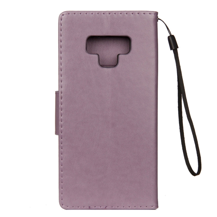 Embossed Butterfly Pattern Horizontal Flip Leather Case with Card Slot & Holder & Wallet & Lanyard For Galaxy Note9