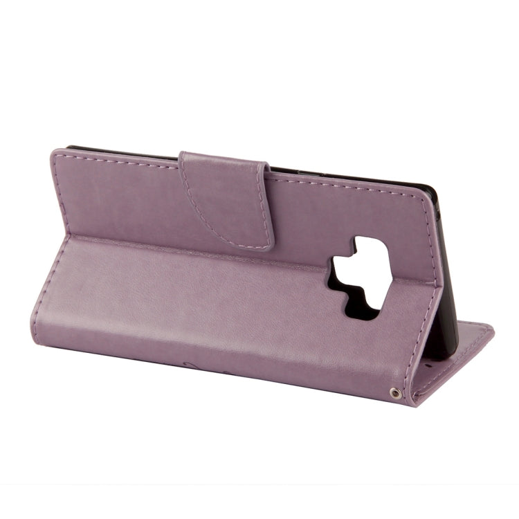 Embossed Butterfly Pattern Horizontal Flip Leather Case with Card Slot & Holder & Wallet & Lanyard For Galaxy Note9