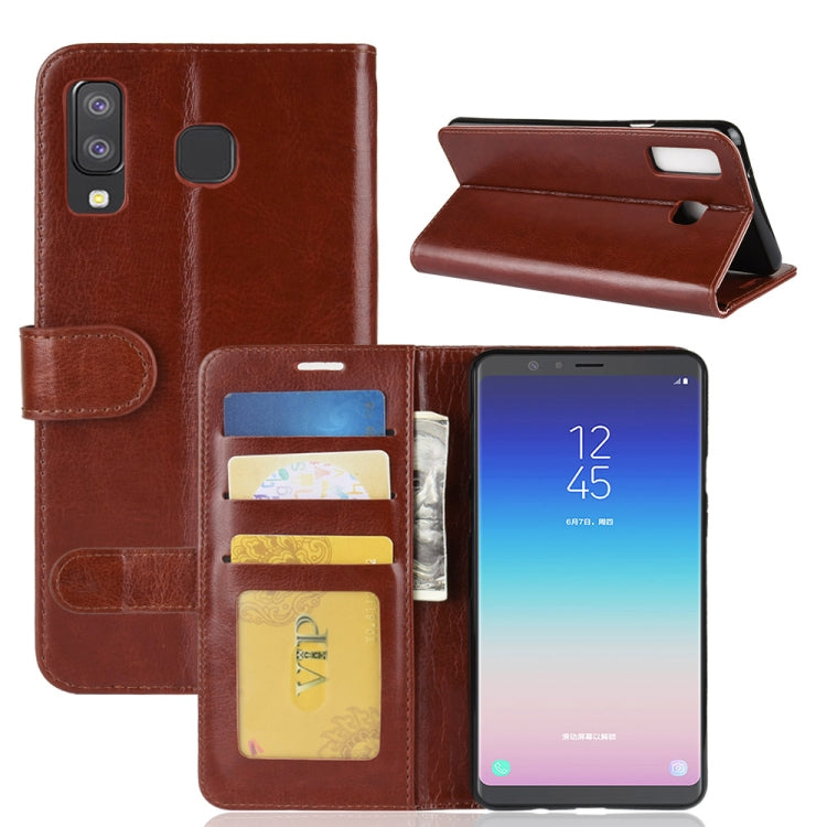 Crazy Horse Texture Horizontal Flip Leather Case for Galaxy A9 Star / A8 Star, with Wallet & Holder & Card Slots