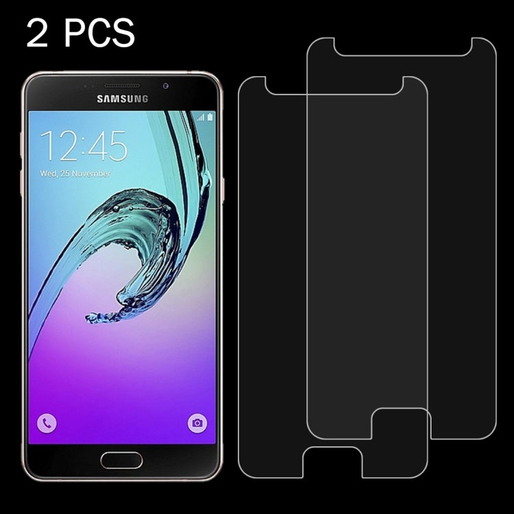 2 PCS For Galaxy A5 (2017) / A520 0.26mm 9H Surface Hardness 2.5D Explosion-proof Tempered Glass Screen Film