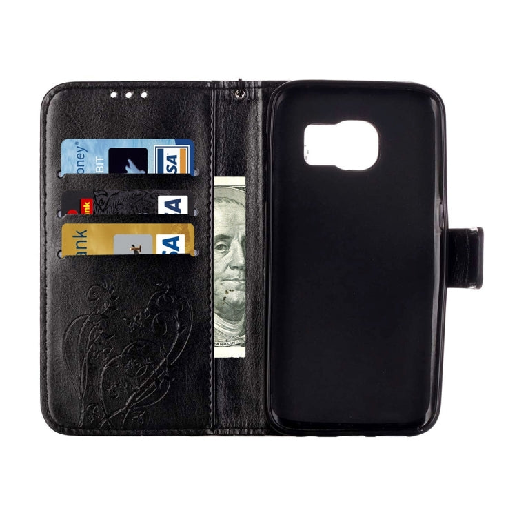 For Galaxy S7 / G930 Heart Diamond Encrusted Flowers Embossing Horizontal Flip Leather Case with Holder & Card Slots & Wallet & Lanyard