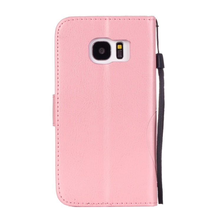 For Galaxy S7 / G930 Heart Diamond Encrusted Flowers Embossing Horizontal Flip Leather Case with Holder & Card Slots & Wallet & Lanyard