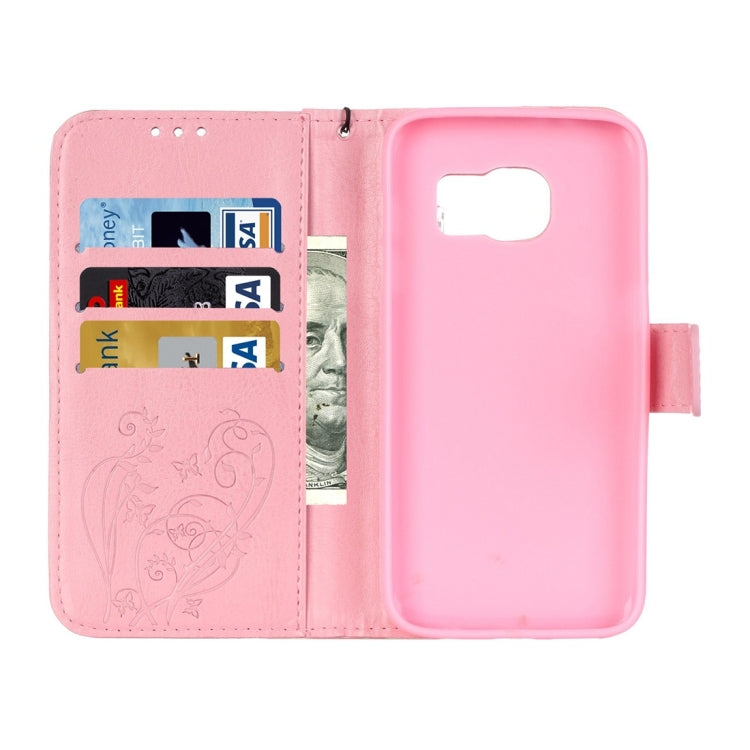 For Galaxy S7 / G930 Heart Diamond Encrusted Flowers Embossing Horizontal Flip Leather Case with Holder & Card Slots & Wallet & Lanyard