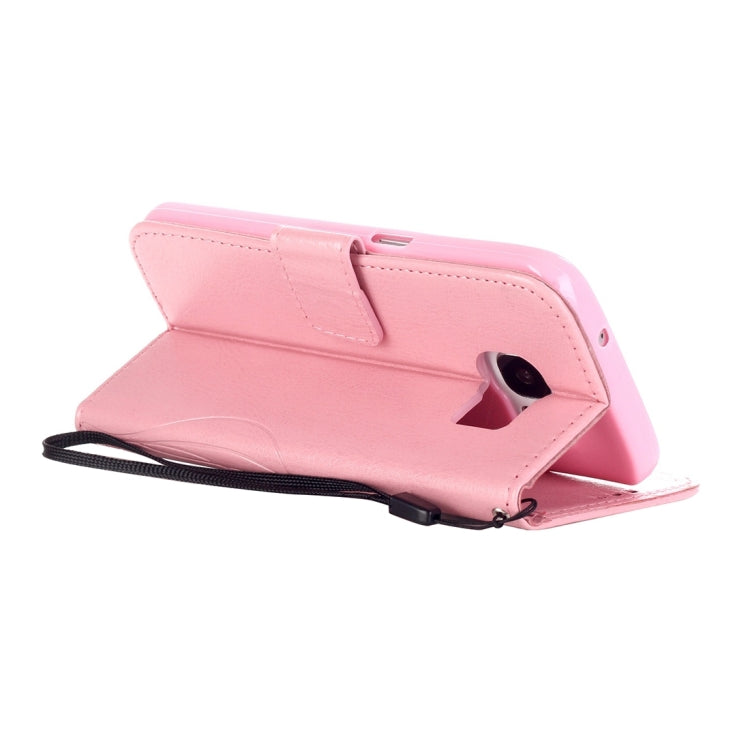 For Galaxy S7 / G930 Heart Diamond Encrusted Flowers Embossing Horizontal Flip Leather Case with Holder & Card Slots & Wallet & Lanyard