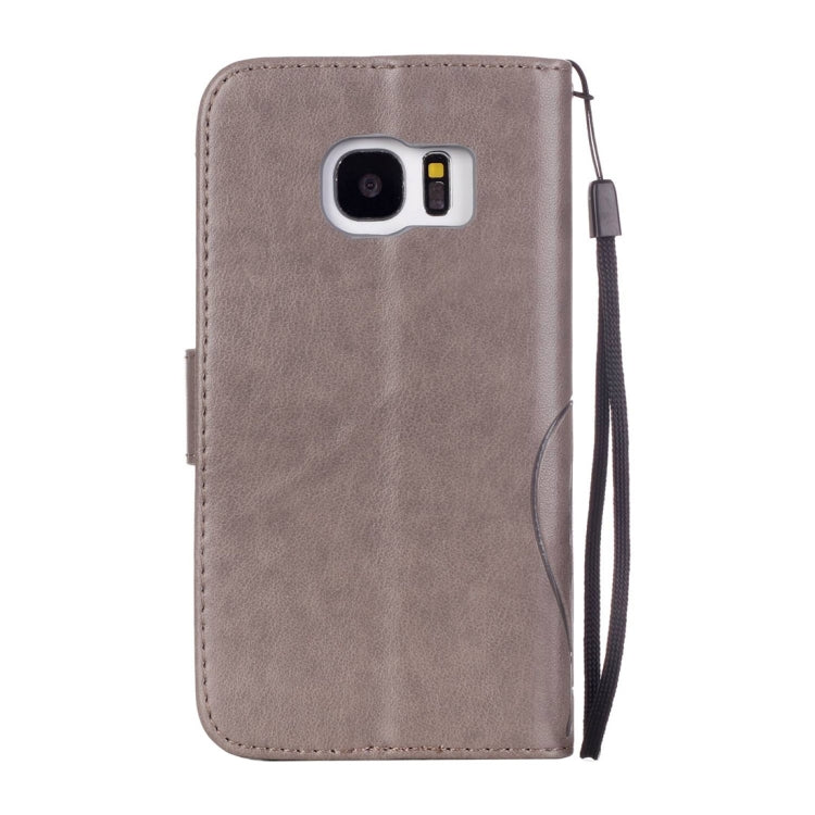 For Galaxy S7 / G930 Heart Diamond Encrusted Flowers Embossing Horizontal Flip Leather Case with Holder & Card Slots & Wallet & Lanyard