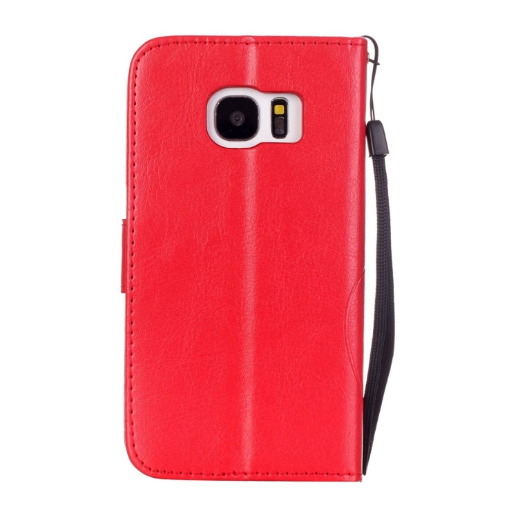 For Galaxy S7 / G930 Heart Diamond Encrusted Flowers Embossing Horizontal Flip Leather Case with Holder & Card Slots & Wallet & Lanyard