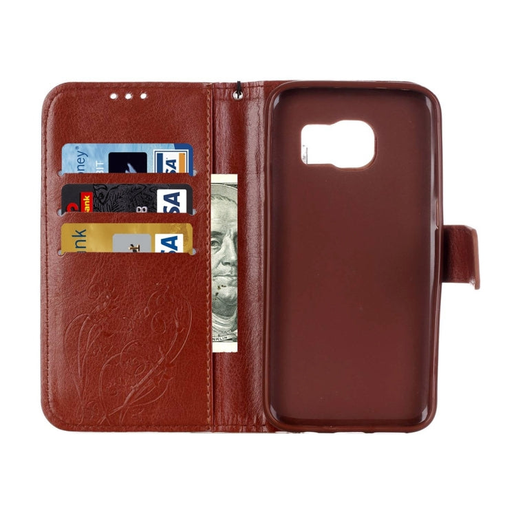 For Galaxy S7 / G930 Heart Diamond Encrusted Flowers Embossing Horizontal Flip Leather Case with Holder & Card Slots & Wallet & Lanyard