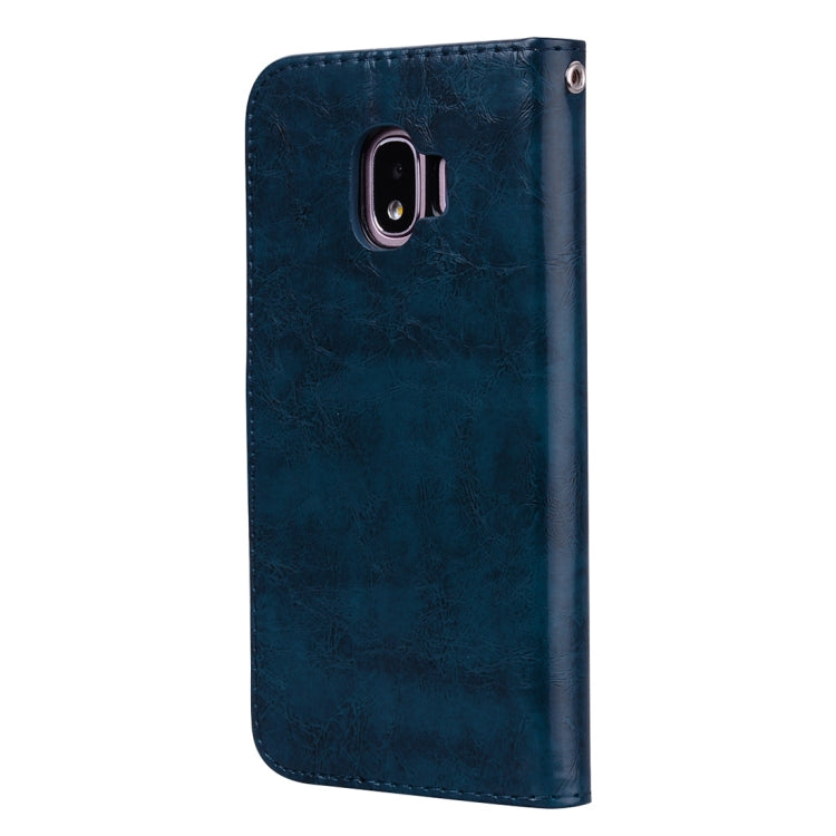 Business Style Oil Wax Texture Horizontal Flip Leather Case, with Holder & Card Slots & Wallet For Galaxy J2 Pro (2018)