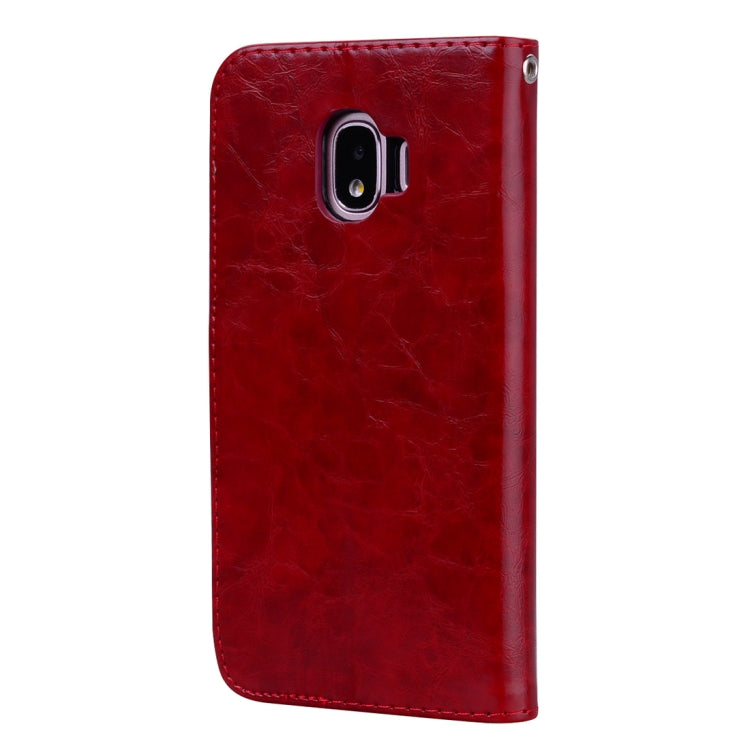 Business Style Oil Wax Texture Horizontal Flip Leather Case, with Holder & Card Slots & Wallet For Galaxy J2 Pro (2018)