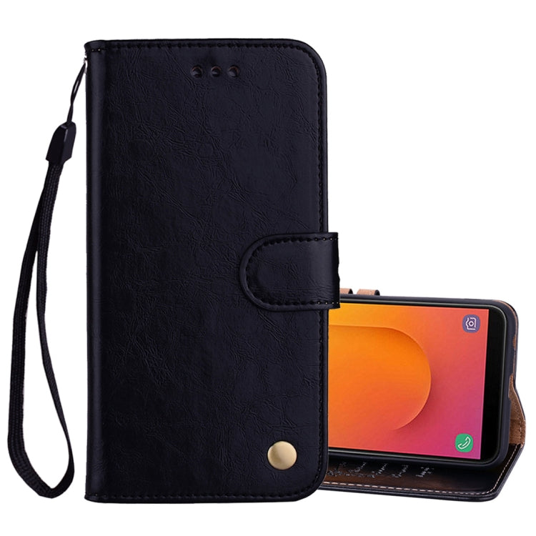 Business Style Oil Wax Texture Horizontal Flip Leather Case, with Holder & Card Slots & Wallet For Galaxy J8 (2018) (EU Version)