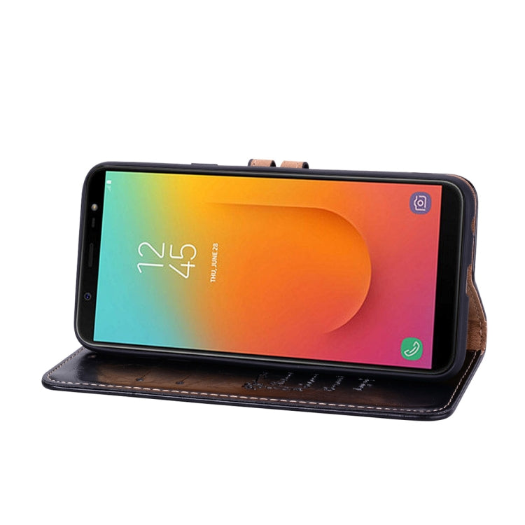 Business Style Oil Wax Texture Horizontal Flip Leather Case, with Holder & Card Slots & Wallet For Galaxy J8 (2018) (EU Version)