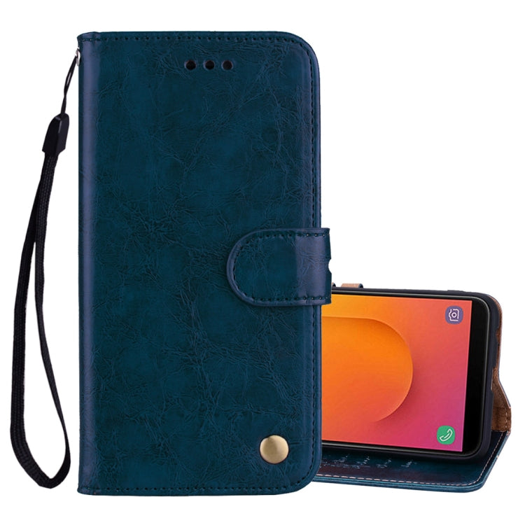 Business Style Oil Wax Texture Horizontal Flip Leather Case, with Holder & Card Slots & Wallet For Galaxy J8 (2018) (EU Version)