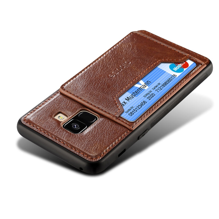 Dibase TPU + PC + PU Crazy Horse Texture Leather Case for Galaxy A6 (2018), with Holder & Card Slots