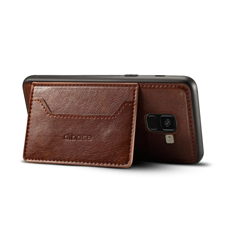 Dibase TPU + PC + PU Crazy Horse Texture Leather Case for Galaxy A6 (2018), with Holder & Card Slots