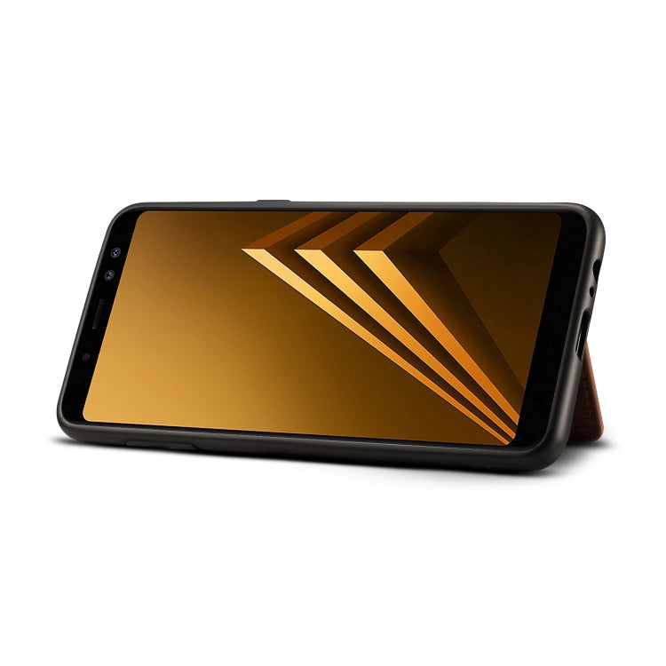 Dibase TPU + PC + PU Crazy Horse Texture Leather Case for Galaxy A6 (2018), with Holder & Card Slots