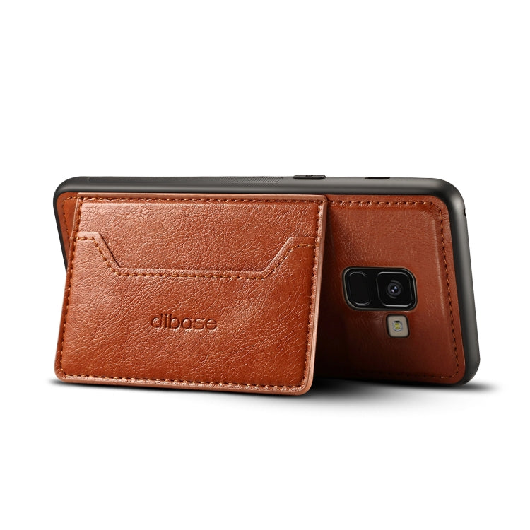 Dibase TPU + PC + PU Crazy Horse Texture Leather Case for Galaxy A6 (2018), with Holder & Card Slots