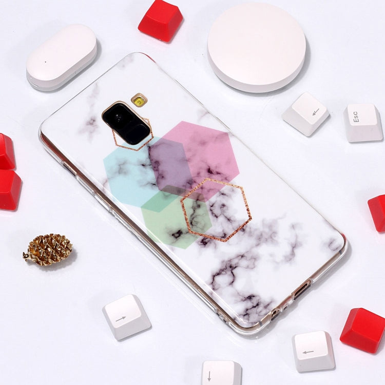 Marble Pattern TPU Soft Protective Case For Galaxy A8 (2018)