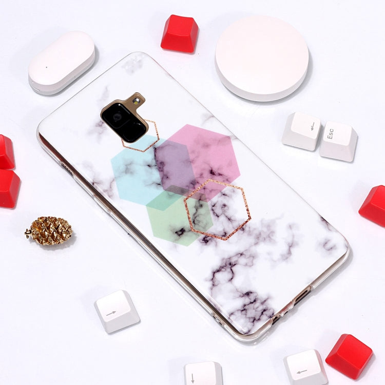 Marble Pattern TPU Soft Protective Case For Galaxy A8+ (2018)