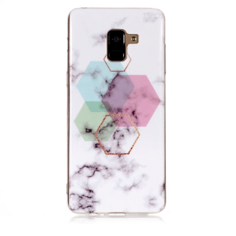Marble Pattern TPU Soft Protective Case For Galaxy A8+ (2018)