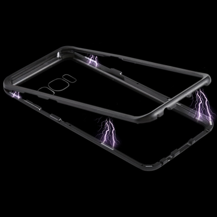 Magnetic Metal Frame Tempered Glass Case for Galaxy S8