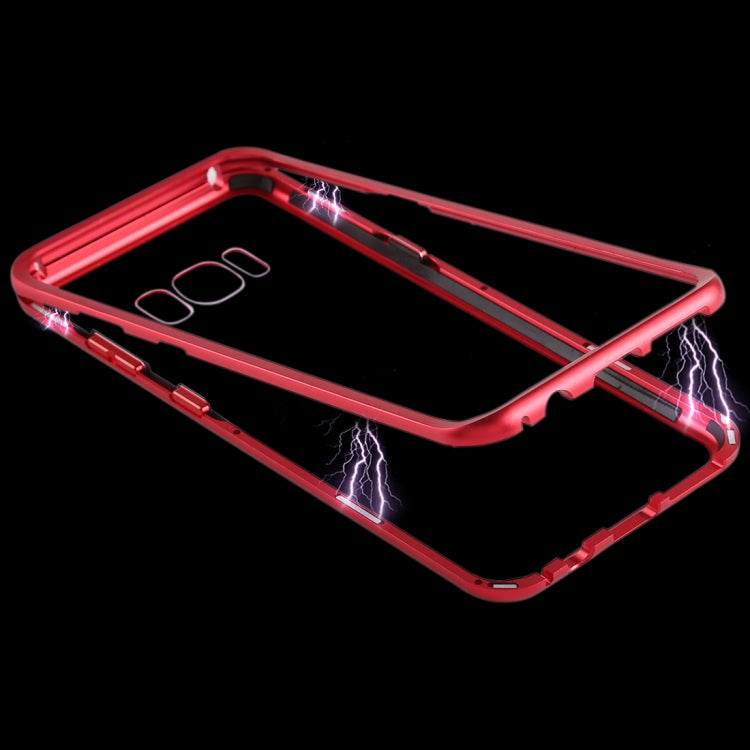 Magnetic Metal Frame Tempered Glass Case for Galaxy S8