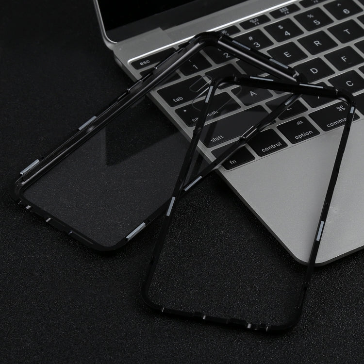 Magnetic Metal Frame Tempered Glass Case for Galaxy S9(Black)