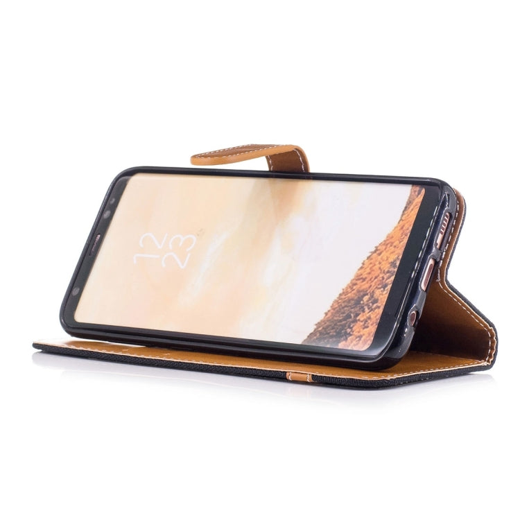 For Galaxy S8 + / G9550 Denim Texture Leather Case with Holder & Card Slots & Wallet & Lanyard