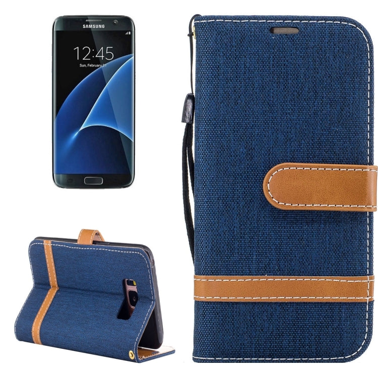 For Galaxy S8 + / G9550 Denim Texture Leather Case with Holder & Card Slots & Wallet & Lanyard