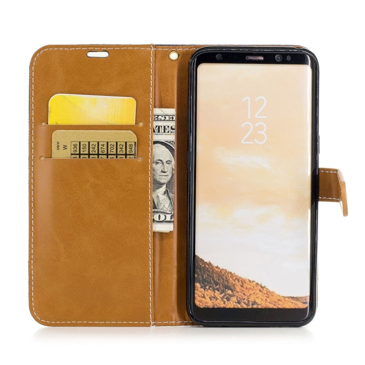 For Galaxy S8 + / G9550 Denim Texture Leather Case with Holder & Card Slots & Wallet & Lanyard