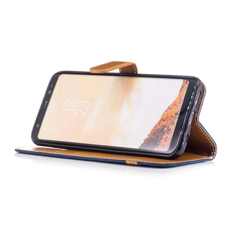 For Galaxy S8 + / G9550 Denim Texture Leather Case with Holder & Card Slots & Wallet & Lanyard