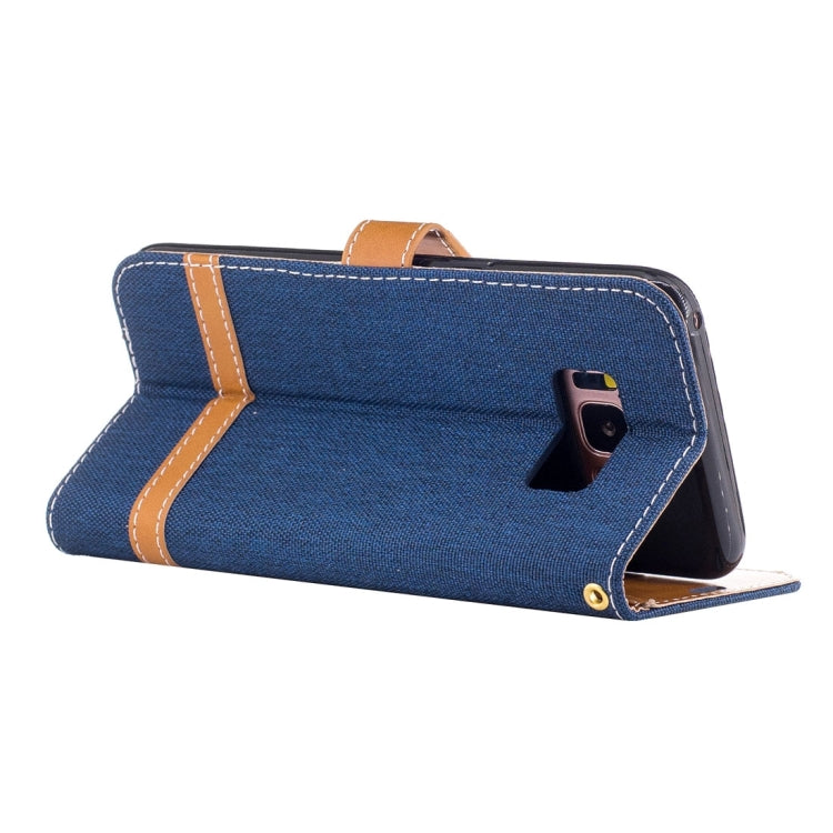 For Galaxy S8 + / G9550 Denim Texture Leather Case with Holder & Card Slots & Wallet & Lanyard