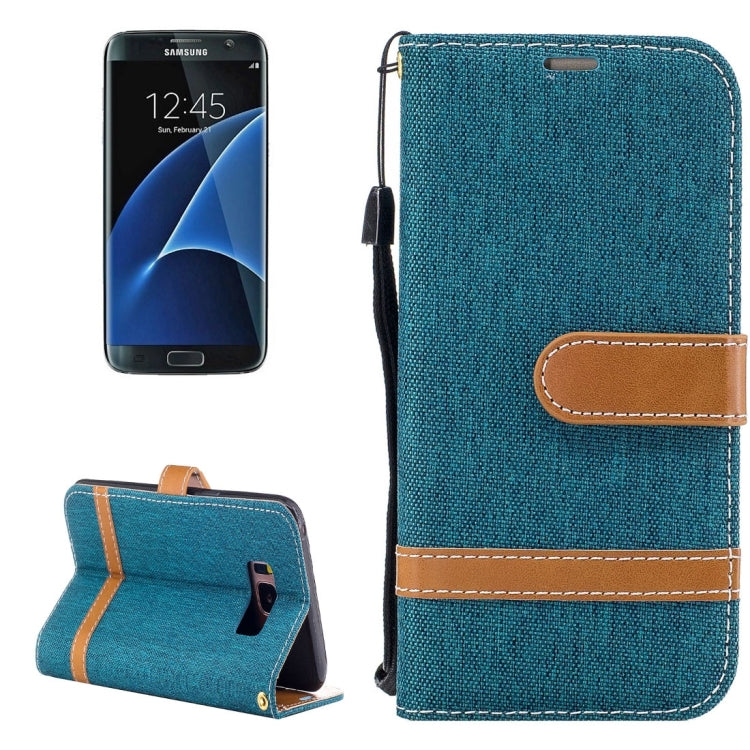 For Galaxy S8 + / G9550 Denim Texture Leather Case with Holder & Card Slots & Wallet & Lanyard