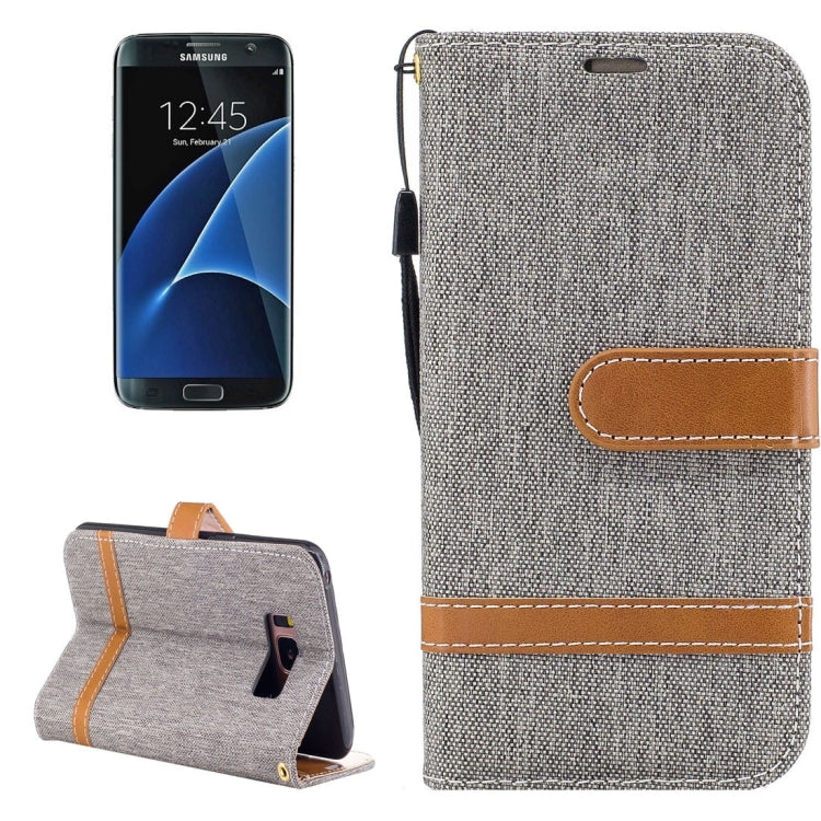 For Galaxy S8 + / G9550 Denim Texture Leather Case with Holder & Card Slots & Wallet & Lanyard