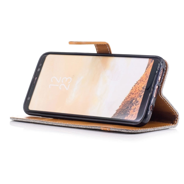 For Galaxy S8 + / G9550 Denim Texture Leather Case with Holder & Card Slots & Wallet & Lanyard