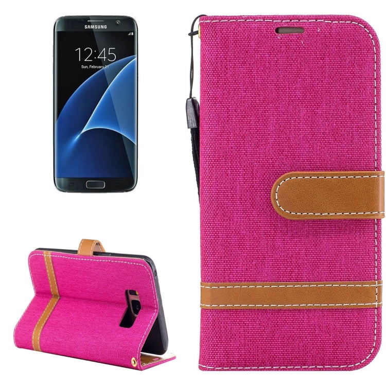 For Galaxy S8 + / G9550 Denim Texture Leather Case with Holder & Card Slots & Wallet & Lanyard