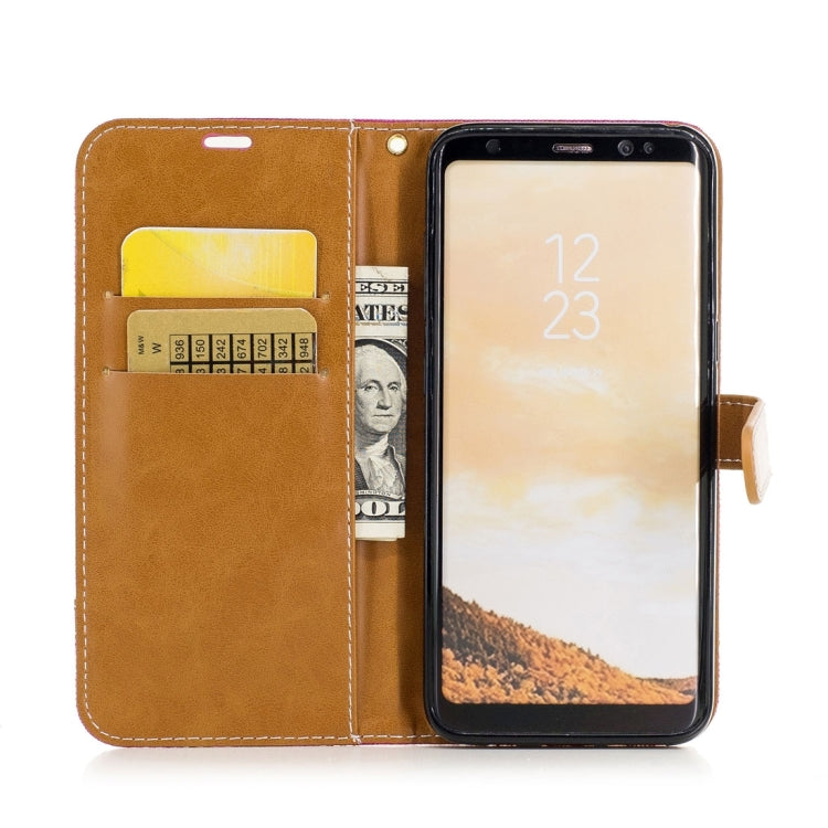 For Galaxy S8 + / G9550 Denim Texture Leather Case with Holder & Card Slots & Wallet & Lanyard