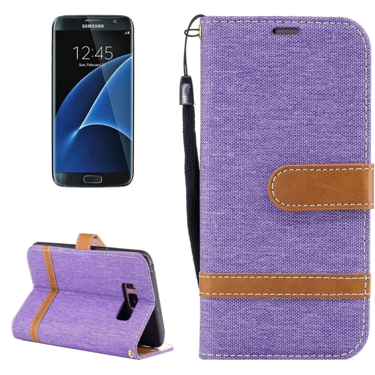 For Galaxy S8 + / G9550 Denim Texture Leather Case with Holder & Card Slots & Wallet & Lanyard