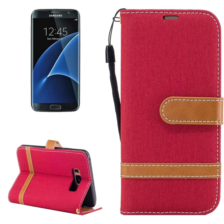 For Galaxy S8 + / G9550 Denim Texture Leather Case with Holder & Card Slots & Wallet & Lanyard
