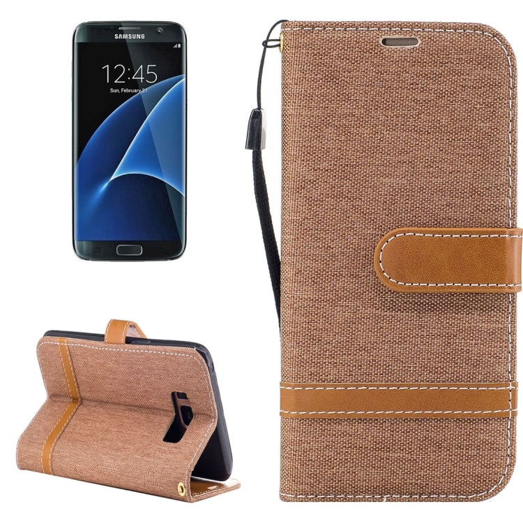 For Galaxy S8 + / G9550 Denim Texture Leather Case with Holder & Card Slots & Wallet & Lanyard