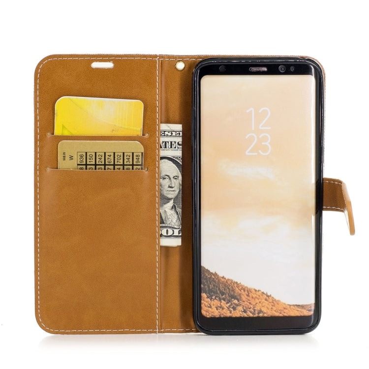 For Galaxy S8 + / G9550 Denim Texture Leather Case with Holder & Card Slots & Wallet & Lanyard