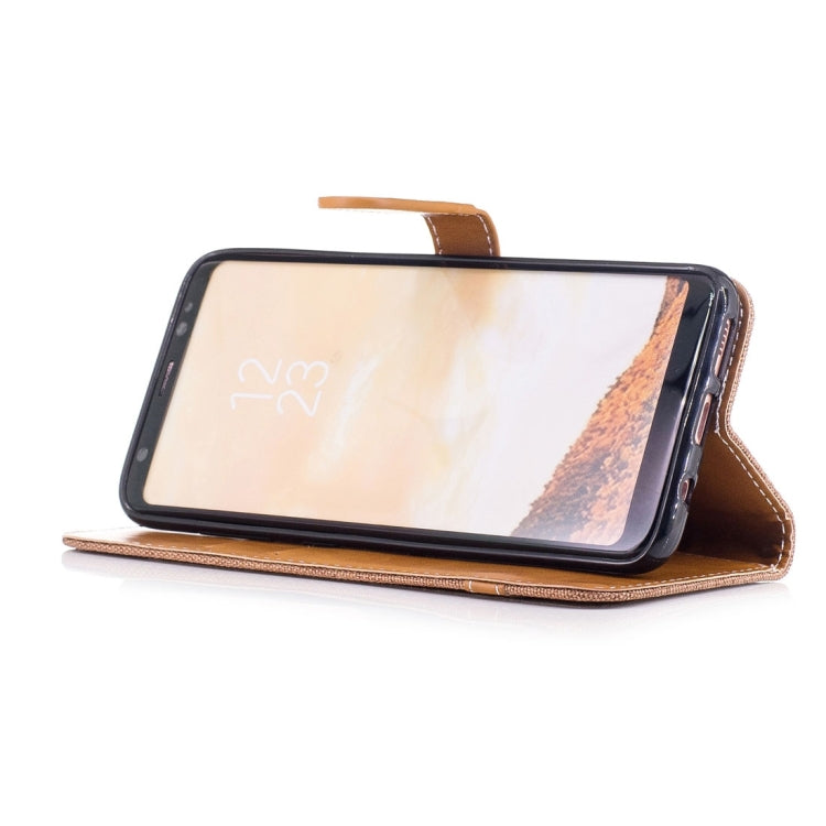 For Galaxy S8 + / G9550 Denim Texture Leather Case with Holder & Card Slots & Wallet & Lanyard