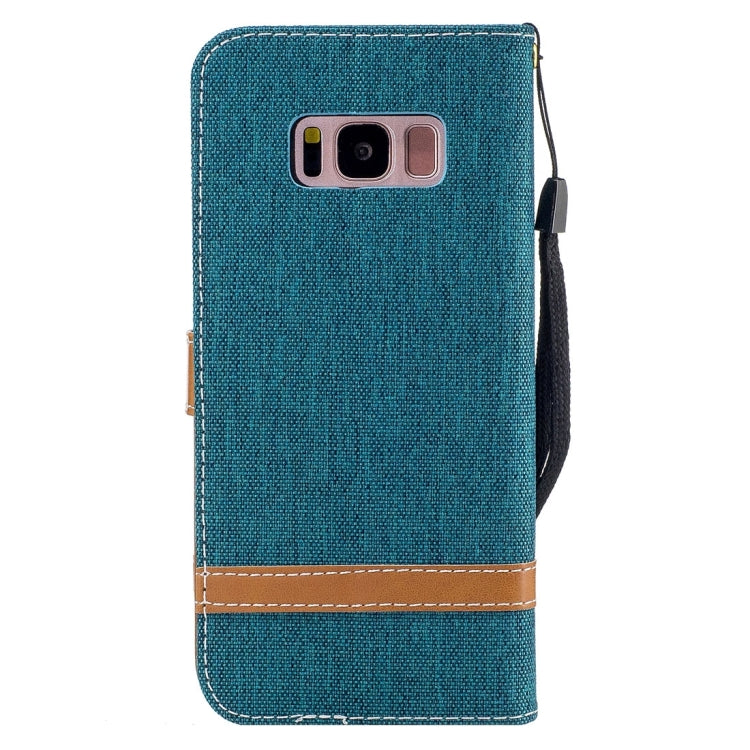 For Galaxy S8 Denim Texture Leather Case with Holder & Card Slots & Wallet & Lanyard